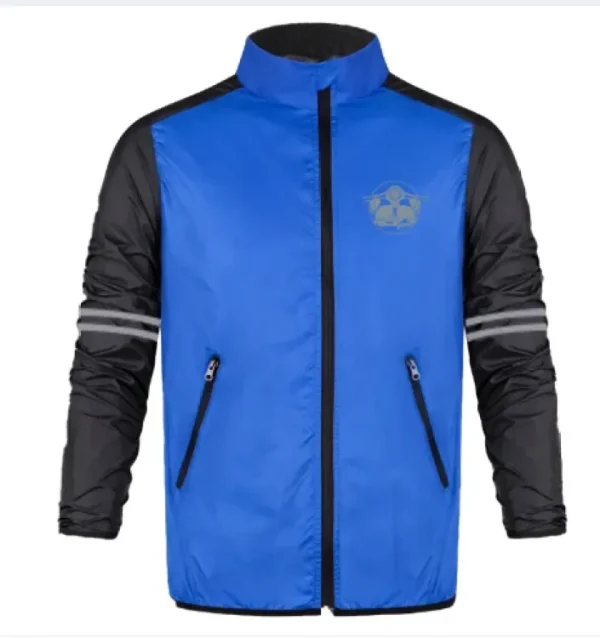 Premium Windbreaker Summer Dust Coat Blue Black